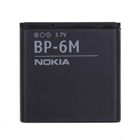 Lithium Li-Po 3.7V 1100 mAh Battery BP-6M BP 6M For Nokia 3250 6151 6233 6280 6288 9300i N73 N77 N93 ► Photo 1/2