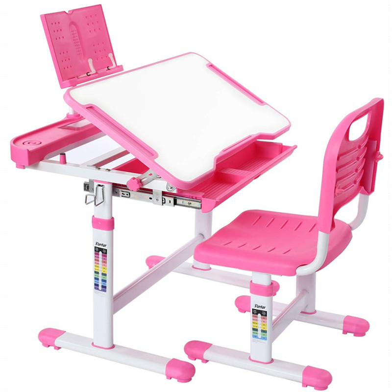 Buy Online Children S Ergonomic Study Desk Height Adjustable Kids Study Table Chair Set Girls Boys Writing Desk Chair W Storage Drawer Alitools