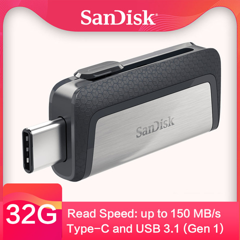 Sandisk SDDDC2 Extreme Type-C USB 3.1 64GB 128GB Dual OTG USB Flash Drive 32GB Pen Drive USB Stick Micro USB Flash Type C 16GB ► Photo 1/1