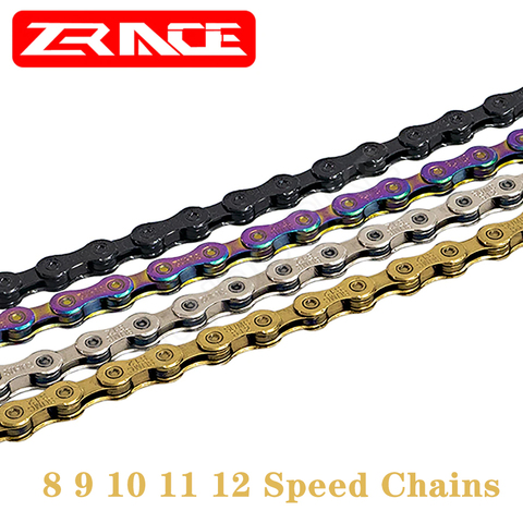 Bike Chain 8 9 10 11 12 Speed VTT MTB Mountain Road Bike Neon-Like Gray Silver Black Gold Bicycle Chain Components ► Photo 1/6