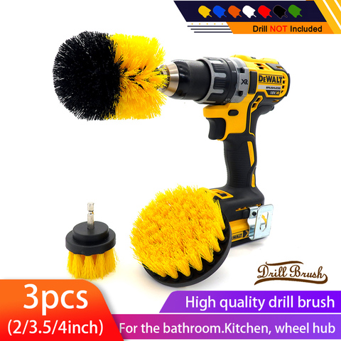 3Pcs/Set Drill brush power scrubber Bathroom Surfaces Tub, Shower, Tile and Grout All Purpose Power Scrubber Cleaning Kit ► Photo 1/6