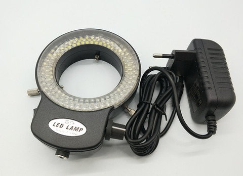 Best ,Adjustable 6500K 144 Microscope LED Ring Light  Lamp for Industry Stereo Microscope 110V-240V Adapter ► Photo 1/4