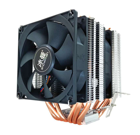 Cooler for the processor snowman MX6, 2 fans, 90mm, 4 pin ► Photo 1/4