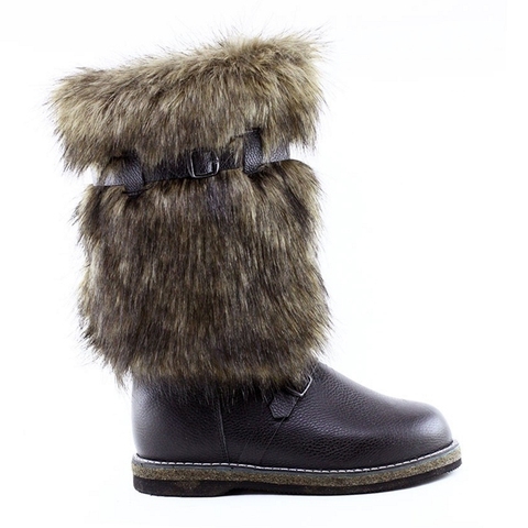 Men's high coyote, felt sole, winter boots, hunting, frost-resistant, wool, fishing, warm, real ► Photo 1/5