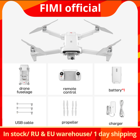 FIMI X8SE 2022 cameradrone 4K 8KM camera drone accessory kit 3 axis full drone set RTF remote control battery Christmas gift ► Photo 1/6