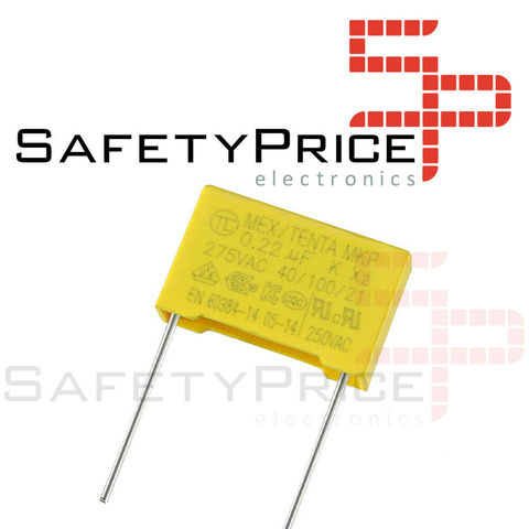 2x Safety capacitor MKP X2 0.22uF 224K AC 275V 15mm ► Photo 1/1