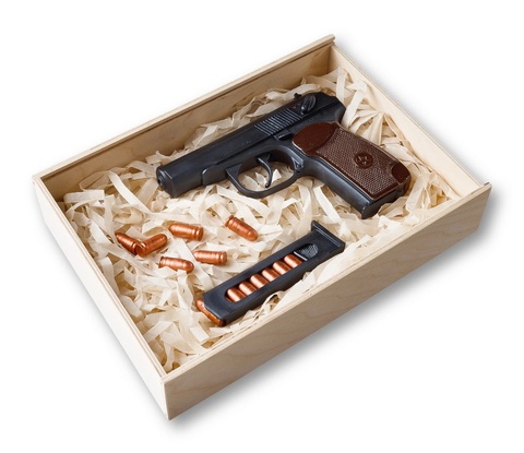 Chocolate gun Makarova (PM) per set gift for men figure candy present chocolate candies chocolates ► Photo 1/6