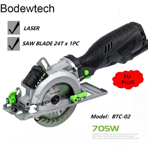 Bodewtech BTC02 Electric Mini Circular Saw, 705W 3500RPM Circular Wood Saw, Cutting: 42,8mm ► Photo 1/4