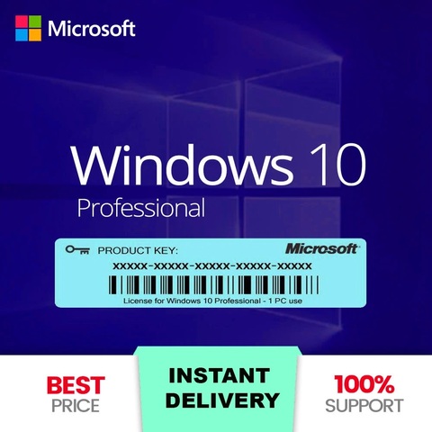 Buy Microsoft Windows 10 Professional Genuine Key 32/64-Bit 