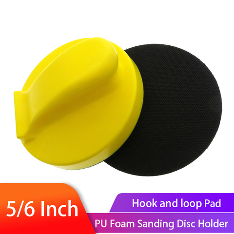 5/6inch Hand Sanding Block Sandpaper Backing Polishing Pad Hand Grinding Block Pu Foam Sanding Disc Holder for wool Furniture ► Photo 1/6