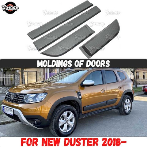 Guard covers on doors for Dacia Duster 2022- ABS plastic accessories moldings protective plate scratches car styling tuning ► Photo 1/6