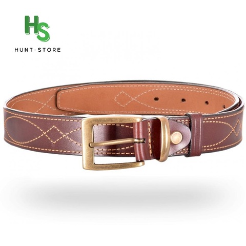 Natural leather army belt, Italian accessories without glare, does not ring trouser officer belt 35mm, 3062 art ► Photo 1/5