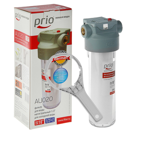 Flow-through main filter for mechanical water purification AU020 