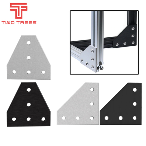 5 holes 90 degree joint board plate corner angle bracket T/L connection joint strip for 2022 aluminum profile ► Photo 1/6