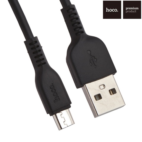 USB cable 2.4A HoCo X20 flash micro charging cable (L = 1m/2m) (white, black) ► Photo 1/5