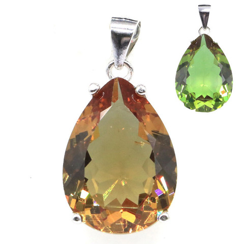 27x13mm Zultanite Water Drop 18x13mm Gemstone for Women Created Color Changing Spinel Alexandrite & Topaz Pendant Fine Jewelry ► Photo 1/6