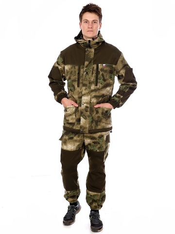 Suit warmed slide-fleece camouflage (TC. rip-stop, fleece), military, overalls, camouflage work clothes, ► Photo 1/4