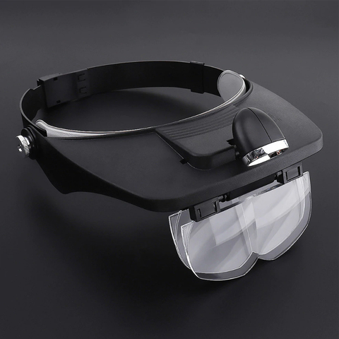 Magnifier glasses headlamp binocular with illumination 81001-e ► Photo 1/4