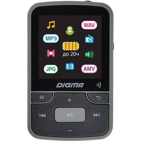 MP3 player Digma Z4 BT 16GB Black/1.5, headphones included, built-in radio ► Photo 1/2