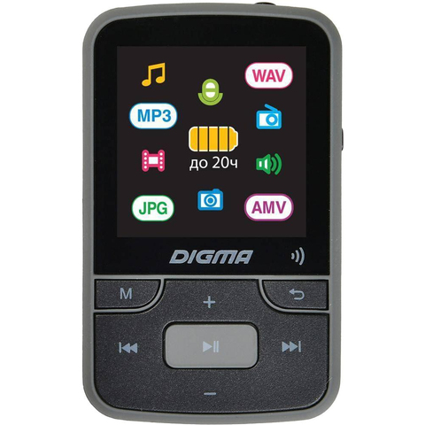 MP3 player Digma Z4 BT 16GB Black/1.5, headphones included, built-in radio ► Photo 1/2