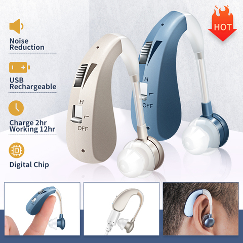 202s Rechargeable Hearing Aid Digital Sound Amplifiers Hearing Aids Hearing Devices DropShipping Best Hearing Aids ► Photo 1/6