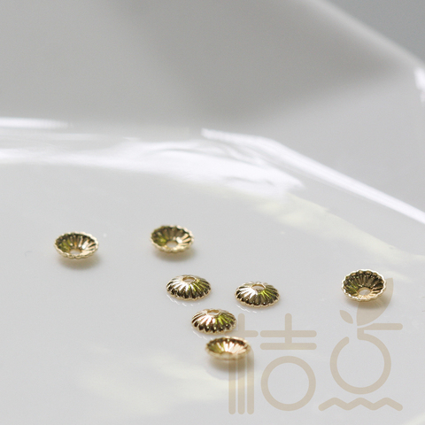 Solid Brass Bead Cap - 4mm (4123C) ► Photo 1/5