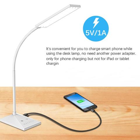 KEXIN 12W Touch Sensor  Dimmable USB Gooseneck Desk Table Reading Lamp Light ► Photo 1/6