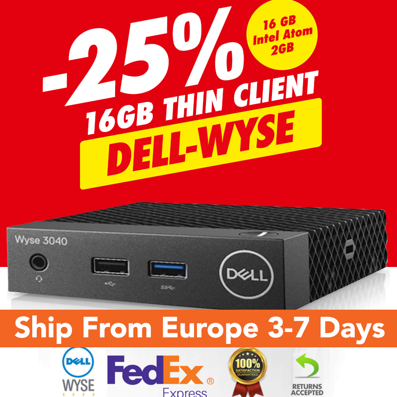Fanless Mini PC Dell Wyse Thin Client Desktop SHIPPED FROM UK WITH FEDEX  Quad-Core Dell Wyse 3040 OS 16GB/2GB 3 Year Warranty - Price history &  Review | AliExpress Seller - VitaBeauty