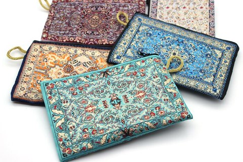 Turkish Coin Purse Traditional Carpet Design Bohemian Bags Handy Storage Make-Up Bags Oriental Zippered Envelop Bags ► Photo 1/6