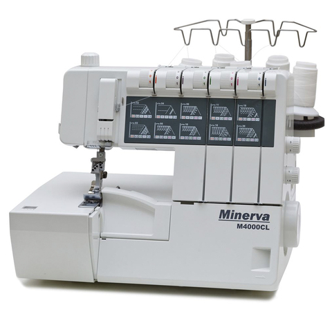 Sewing machine carpet Minerva m4000cl 20 operations turn off knife LED backlight color white sewing for leather jeans ► Photo 1/5