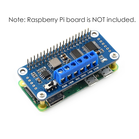 2-Channel PWM DC Motor Driver Expansion Board HAT for Raspberry Pi Zero W H 3B 4 ，I2C Interface ► Photo 1/5