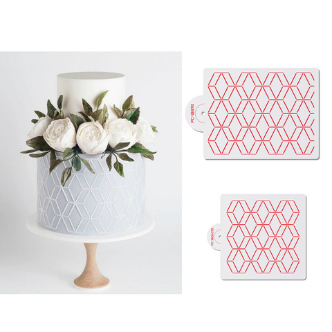 Geometric rhombus Pattern Cake Stencil Plastic Lace Cake Boder Stencils Template DIY Drawing Mold Cake Decorating Tool Bakeware ► Photo 1/6
