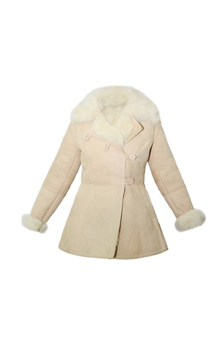 Beige Winter Sheepskin Coat For Women / Winter Coat / Sheepskin Coat / Sheepskin Jacket / Cyberpunk Outwear ► Photo 1/6