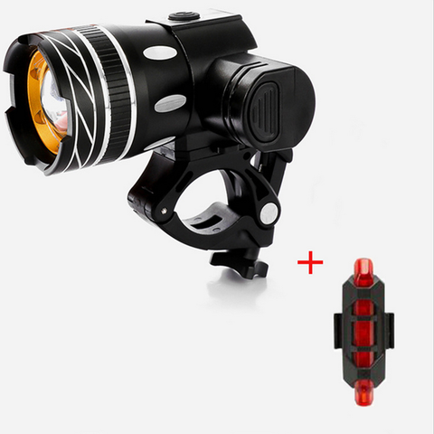 LED Mountain Cycle Head Light Waterproof Rechargeable 15000LM XM-L T6 LED MTB Bicycle Light Bike Front Rear Light Set With USB ► Photo 1/6