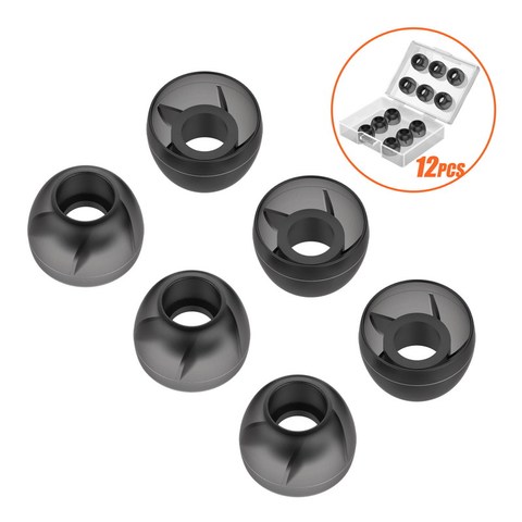 TENNMAK 12pcs/pack exclusive turbo whirlwind silicone  eartips & ear sleeve & ear pad & ear tip & earphone accessory -S/M/L size ► Photo 1/6