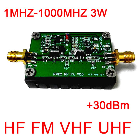 RF power Amplifier 2-700MHZ 3W HF VHF UHF FM transmitter Broadband For Ham Radio Walkie talkie Short wave remote control power ► Photo 1/3