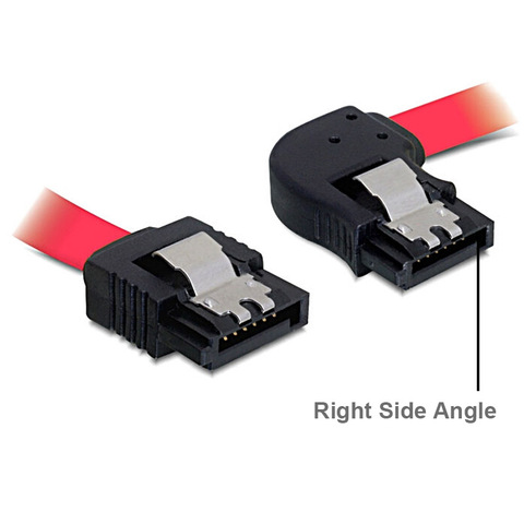 50CM Straight to Right Side Angle 6Gb/s SATA3 Serial ATA DATA cable with latch for PC SATA 3.0 SATAIII 6Gbps Hard Drive Disk,SSD ► Photo 1/1