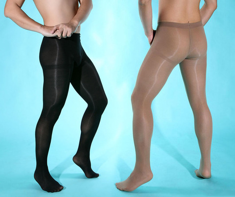 New Generative Men Sexy Pantyhose Sexy Stockings Fun Velvet 80D Thick Front Plus Crotch And Easy Opening Underwear men Elastic ► Photo 1/3