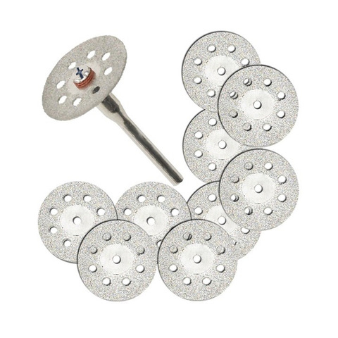 10pcs Rotary Tool Accessory Fits Dremel Lapidary Diamond Cut Off Wheel Disc dremel diamond bits 2pcs 3mm Rod ► Photo 1/2