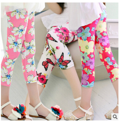 2022 Hot & New Girls leggings summer multi-colored elastic milk silk breathable pant girls Leggings ► Photo 1/4