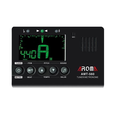 Aroma AMT-560 Guitar Tuner Guitar Metronome Built-in Mic with Pickup Cable for Guitar Chromatic Bass Violin Ukulele ► Photo 1/6