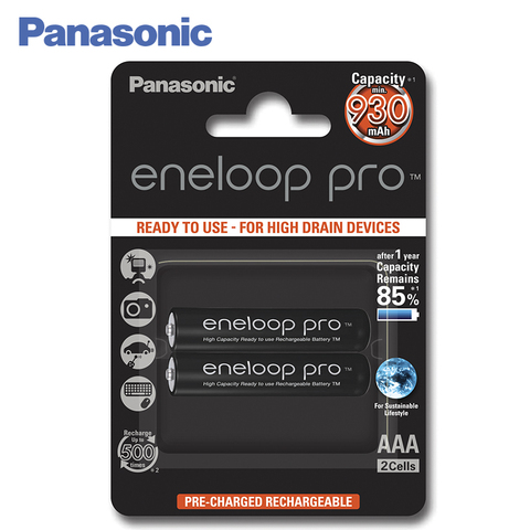 Panasonic BK-4HCDE/2BE Rechargeable Batteries eneloop pro 930mAh R03 AAA BL2 ► Photo 1/1