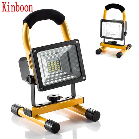 New Rechargeable LED Floodlight Portable Spotlight Movable Outdoor Camping Light 24led with 3*18650 Batteries Power+AC Charger ► Photo 1/6