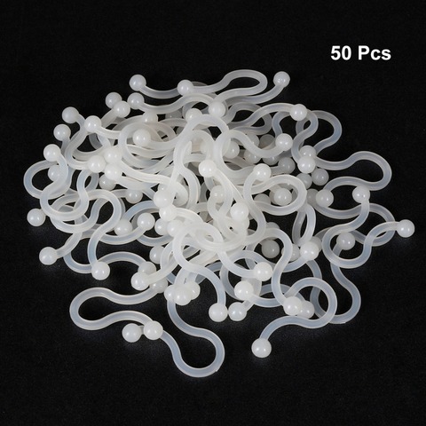 Uxcell 50pcs/lot White U Shape Round Twist Bundle Lock Cable Wire Ties Fit Cable Dia 7mm / 10.5mm Nylon Save Place ► Photo 1/5