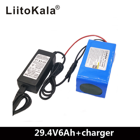 LiitoKala 24V 6Ah 7S3P 18650 Battery lithium battery 24 v Electric Bicycle moped /electric/lithium ion battery pack +29.4V2A ► Photo 1/1