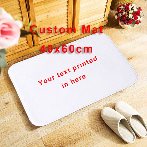 40x60cm Custom mat anti-slip carpet printed your design picture photo, Flannel Floor customized Carpet for Bath Door Living Room ► Photo 1/4