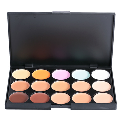 L size Natural Professional 15 Colors Face Concealer Palette Corrector Facial Care Camouflage Cosmetic Cream Contour Makeup Tool ► Photo 1/6