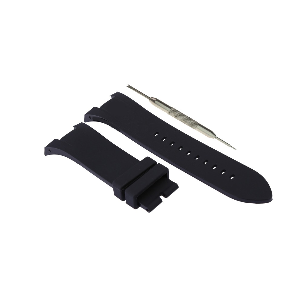 31mm Black Rubber Watch Strap Fits For Armani Exchange AX1042 AX1050 AX1114  + Tool - Price history & Review | AliExpress Seller - Shop4036085 Store |  