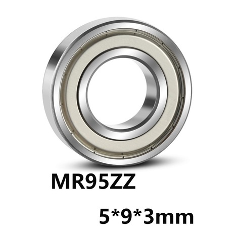 5pcs/lot MR95ZZ Bearing 5*9*3mm Deep Groove Ball Miniature Mini Bearings MR95ZZ MR95-ZZ 5x9x3mm High Quality Bearing Steel ► Photo 1/4