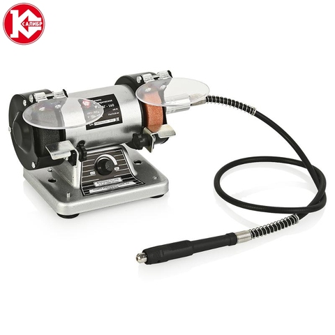 Bench Grinder Kalibr TE+VG-160 with flexible shaft 160W, 0-10000 RPM, disc diameter 75 mm ► Photo 1/1